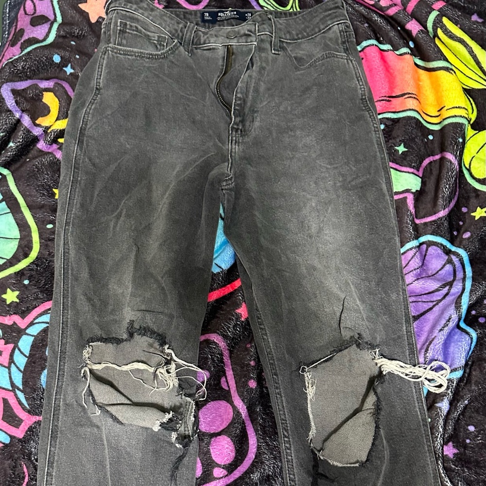 Light Black wash jeans size 7R W28 L27